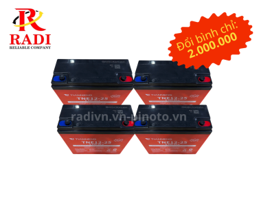 Bộ 4 Bình Ắc Quy Xe Đạp Điện 48V 25Ah
