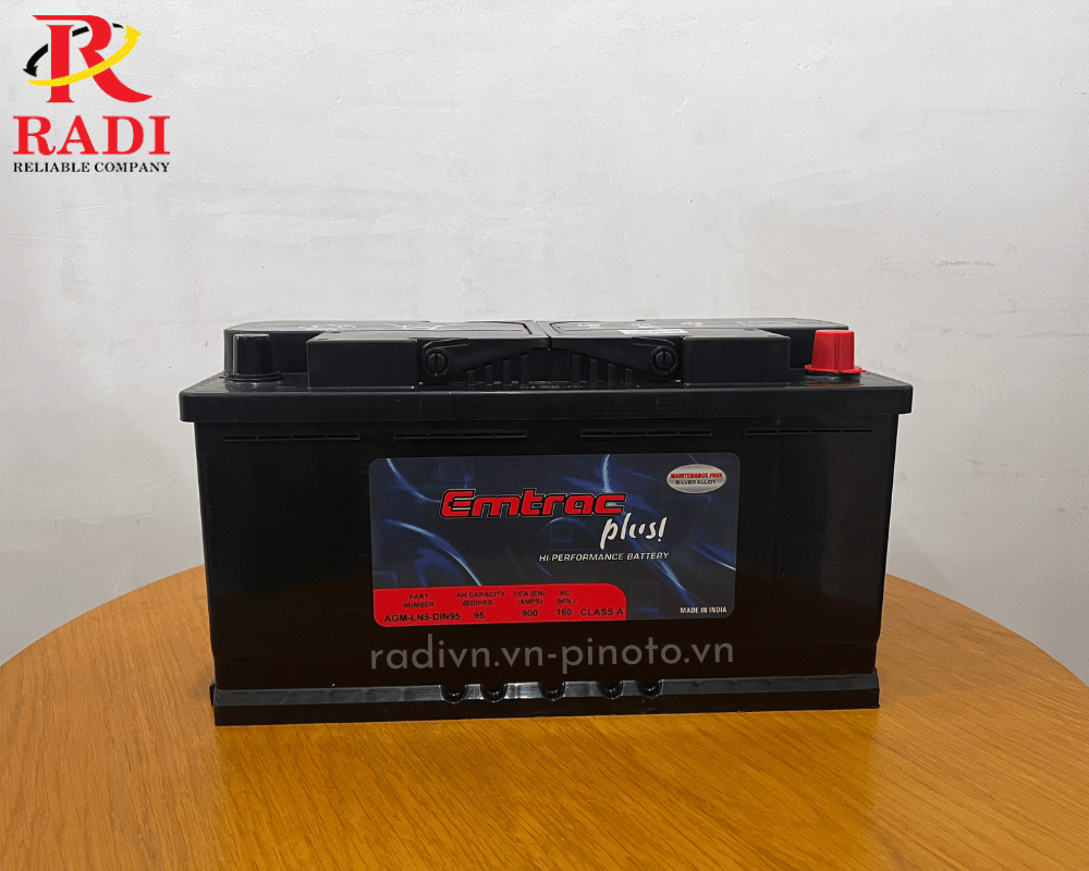 Ắc quy Emtrac Plus LN5 bảo hành 24 tháng