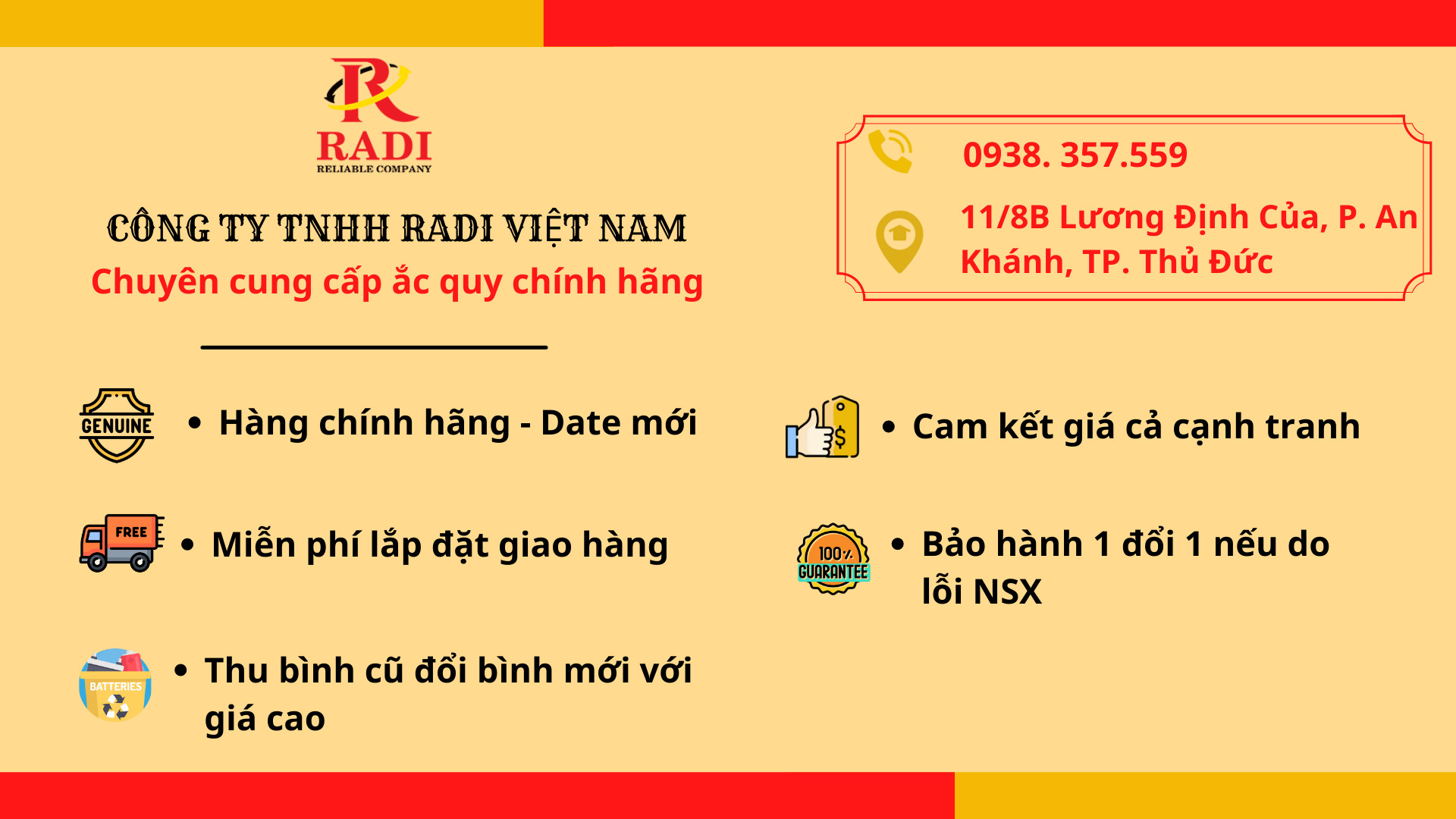 Đại lý ắc quy Radi Việt Nam