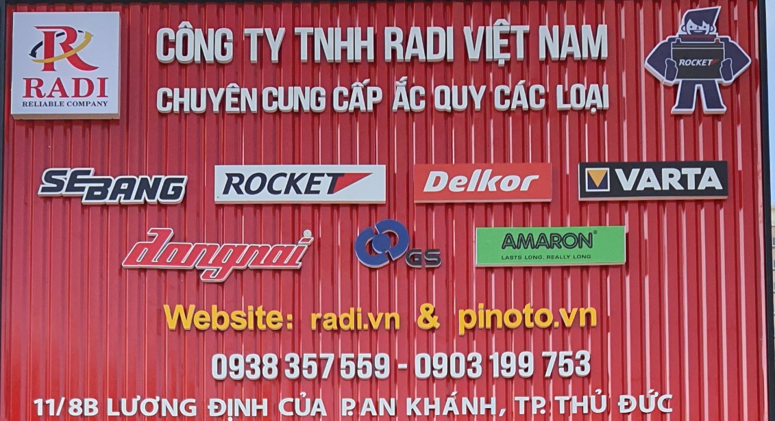 đại lý ắc quy Radi Việt Nam